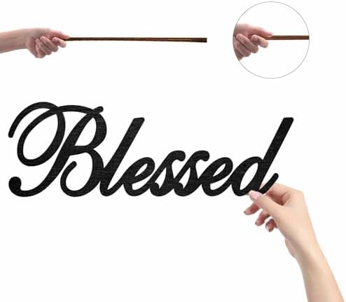 Blessed Wooden Sign Wall Decor Unfinished Letter Cutout