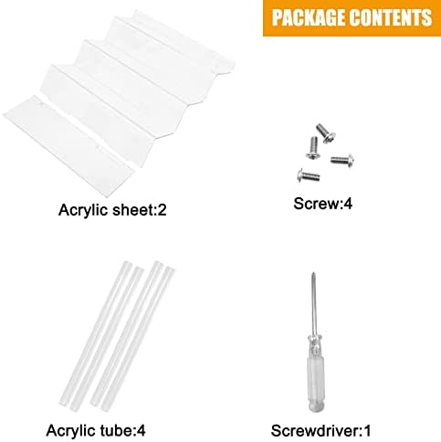 4 Tier Acrylic Riser Display Shelf - 2 Sets Clear Organizer Stand