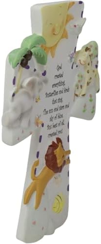 God Created Everything 7 Inch Wall Cross Decor