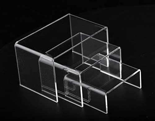 Jusalpha 6-Piece Clear Acrylic Riser Set for Display