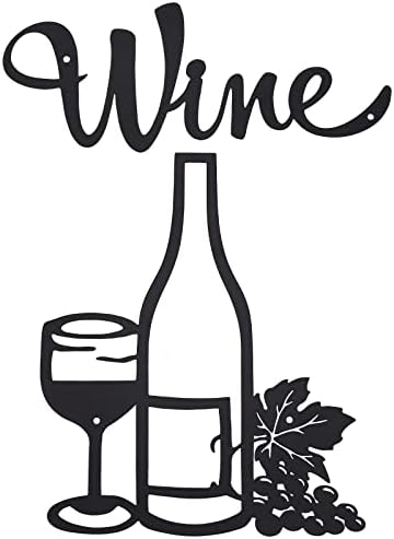 CREATCABIN 1 Set Wine Metal Wall Decor Sculptures
