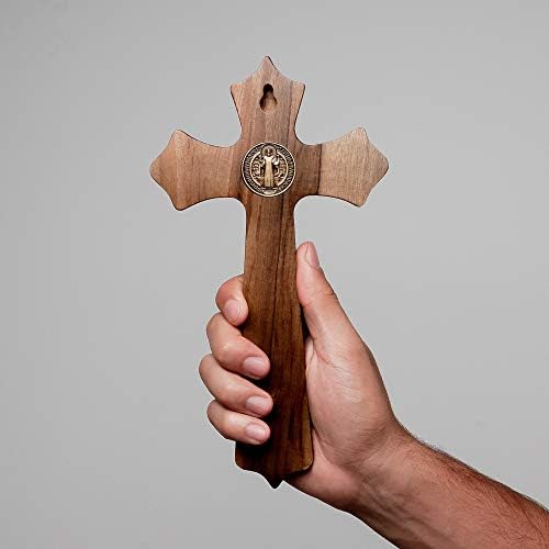 Intercession Wall Wood Cross Crucifix 10 Inches