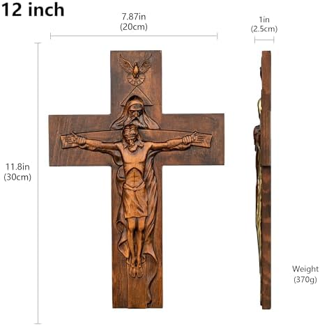 BGCOPPER Holy Trinity Wall Cross 12 Inch