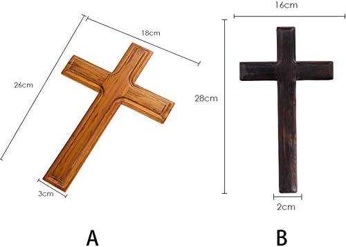 Kakalote Black Wooden Wall Cross Christian Decor