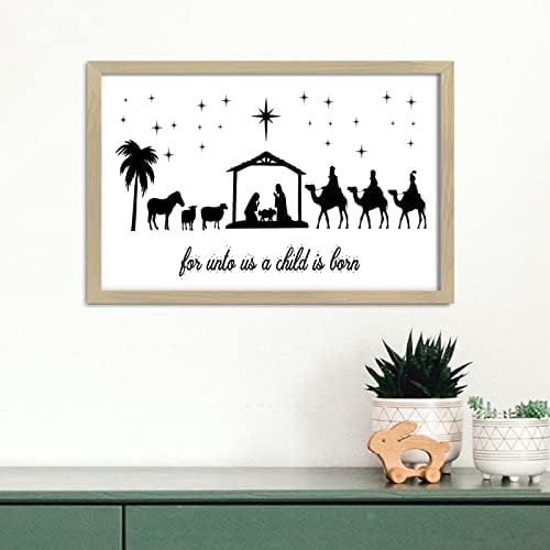 Modern Nursery Wall Decor Sign with Frame