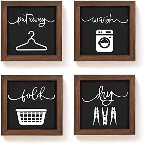 Farmhouse Laundry Room Decor Signs Set of 4