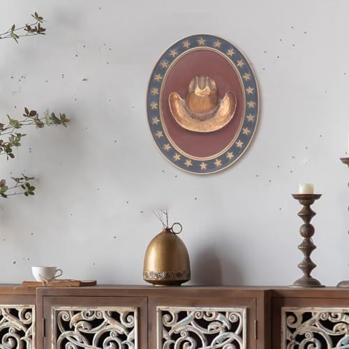 Esvinte Vintage Wall Sculpture with Cowboy Hat