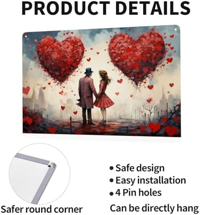 Urban Love Oasis Floating Hearts Tin Sign