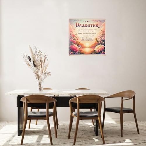 Floral Sunrise Metal Wall Art Sign for Daughters Room
