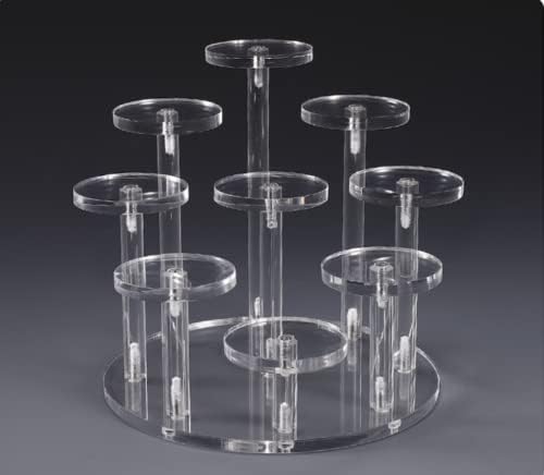 9 Tier Acrylic Riser Display Stand for Mini Figures and Jewelry