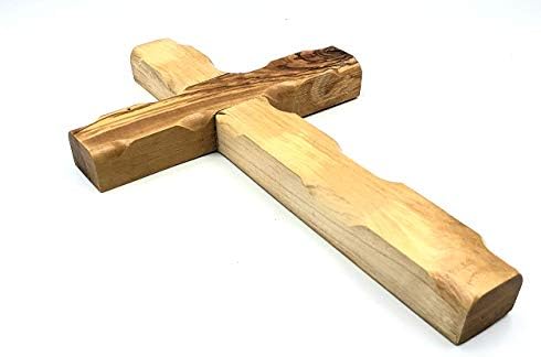 Zuluf Wall Hanging Olive Wood Cross Hand Carved Home Decor