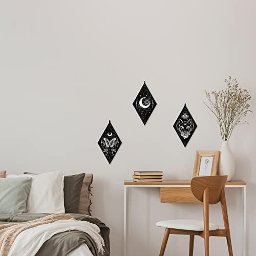 CRASPIRE 3pcs Boho Wall Decorations Wood Signs