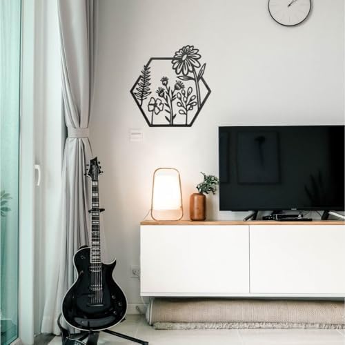 HONGCHU Wall Decor 5 Piece Metal Vase Art Set