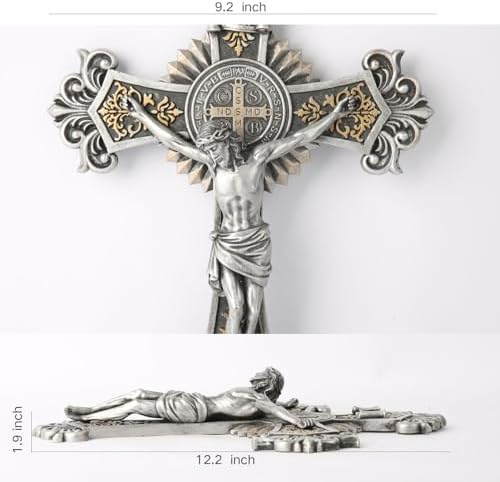 BC Catholic St Benedict Crucifix Wall Cross 12 Inch
