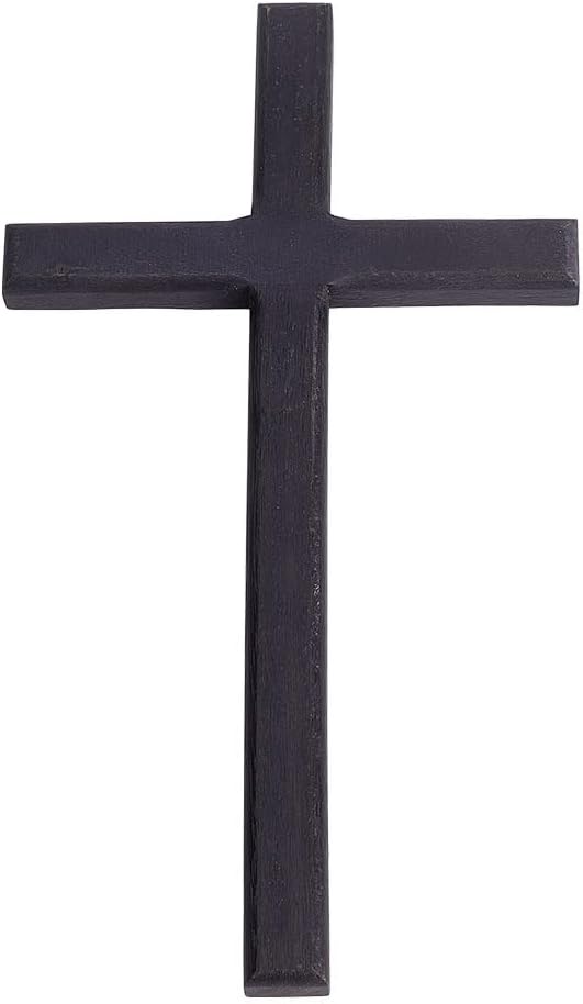 HOBBIESAY Black Wooden Wall Cross Decoration