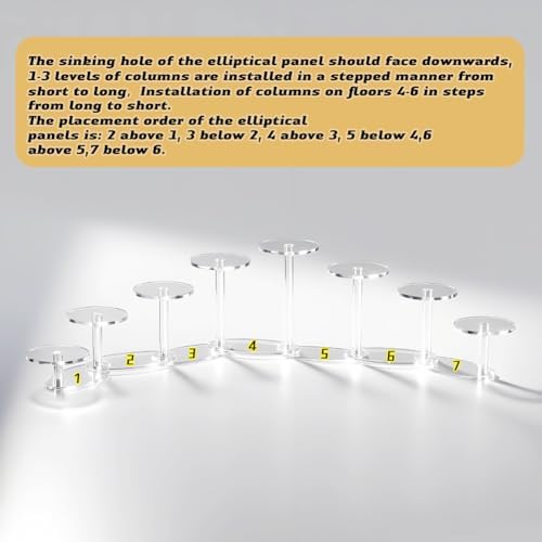 Acrylic Display Riser Stands 8-Tier Adjustable