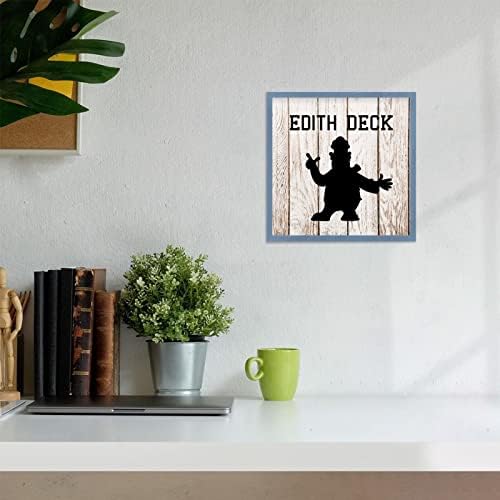 Rustic Wood Wall Decor Sign 12x12 Dark Blue