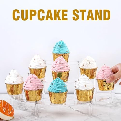 Gonice 2 Pack 3 Tier Clear Acrylic Display Riser