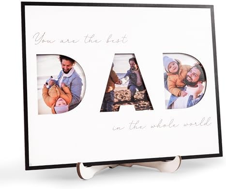 Creative DAD Letter Photo Frame With 3 Slots
