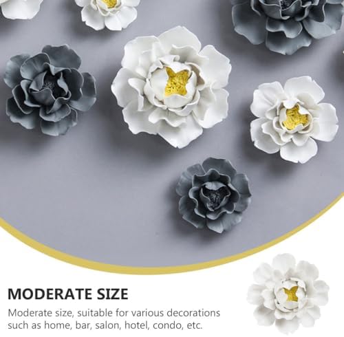 Beavorty 3D Ceramic Flower Wall Art Decor