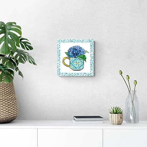 Floral Teacup III Vine Border Wall Plaque