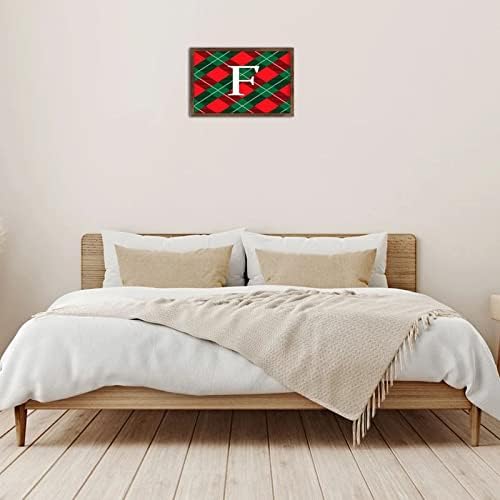 Wadcall Retro Wooden Wall Sign Initial Letter F 8x12 Inch