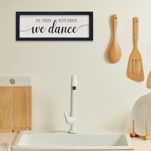 In This Kitchen We Dance Wall Sign 16x6