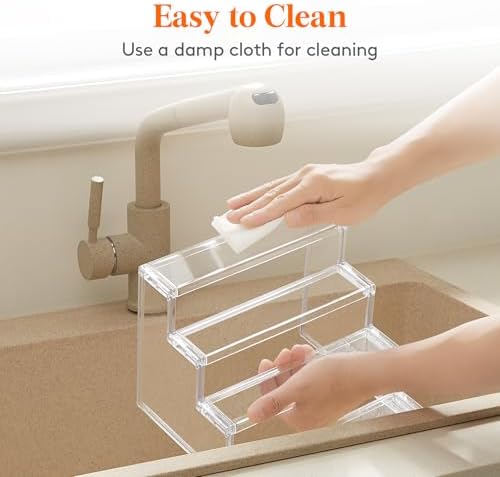 Lifewit 4 Tier Clear Display Riser Stand 9 Inch 2-Pack