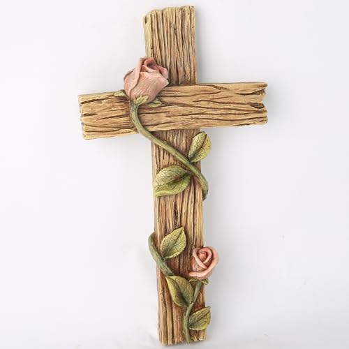 BC Home Decor 825 H Rose Cross Wall Decor