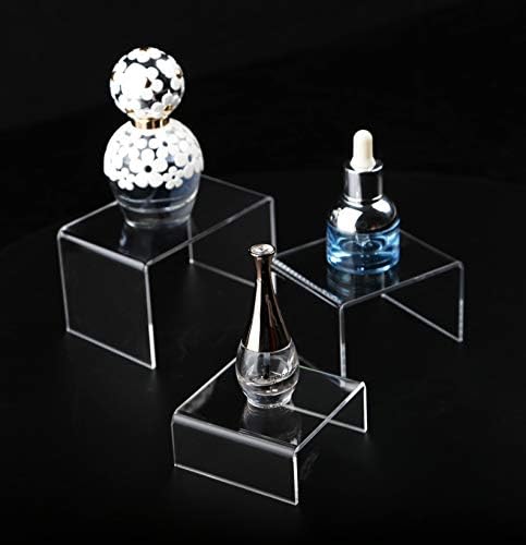 Jusalpha 6-Piece Clear Acrylic Riser Set for Display