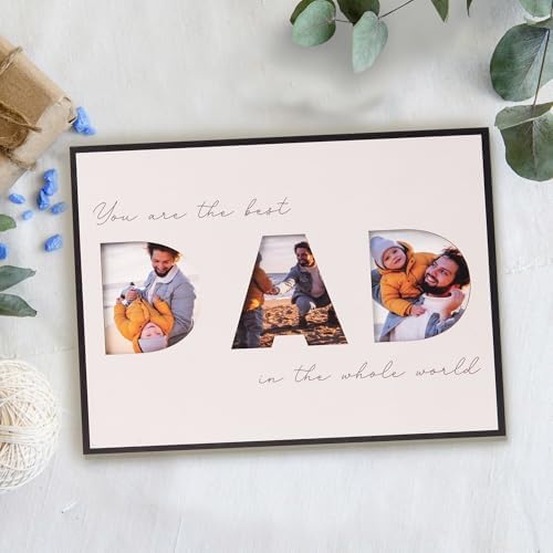 Creative DAD Letter Photo Frame With 3 Slots