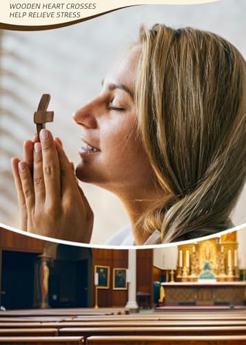 Quzzy 3Pcs Wooden Cross Wall Fidget Stress Relief