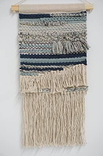HomeManor Macrame Wall Hanging with Rod