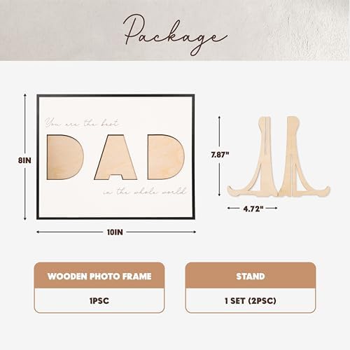 Creative DAD Letter Photo Frame With 3 Slots