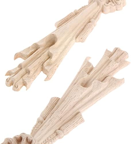 MUXSAM Wooden Carved Onlays 2-Pack for Decor