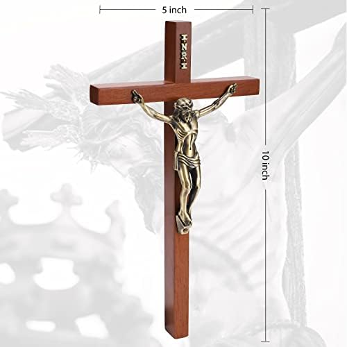 DCCXN 10 Inch Wall Cross with Jesus Christ Decoration