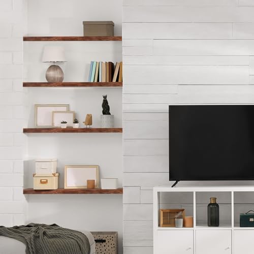 Sorbus 35-inch Solid Wood Floating Shelves Set of 2