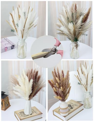 Dried Pampas Grass Bouquet 100 Stems Bohemian Decor Accent