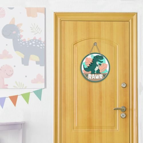 Deroro Dinosaur Rawr Front Door Sign Decor
