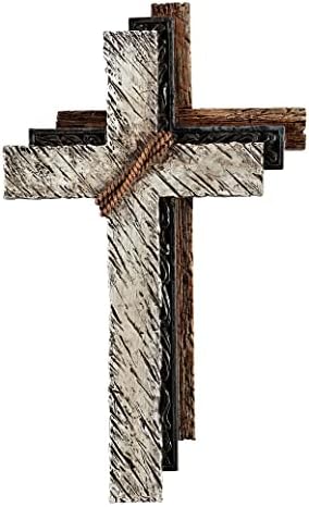 Eagrafts Wood Texture Resin Wall Cross