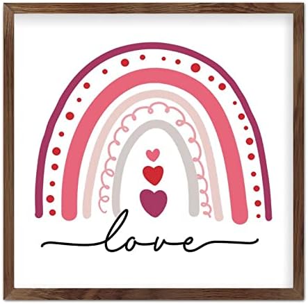 Wadcall Farmhouse Wall Art Rainbow Decor Sign
