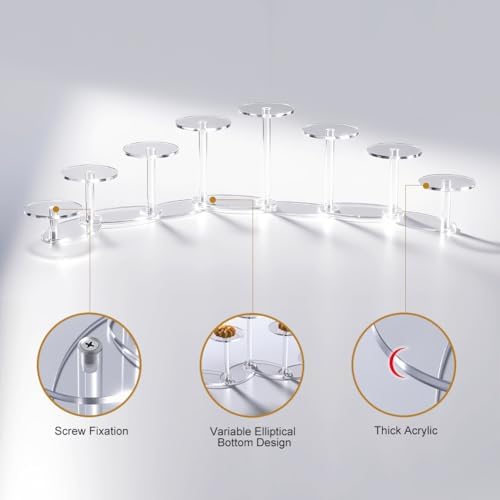 Acrylic Display Riser Stands 8-Tier Adjustable
