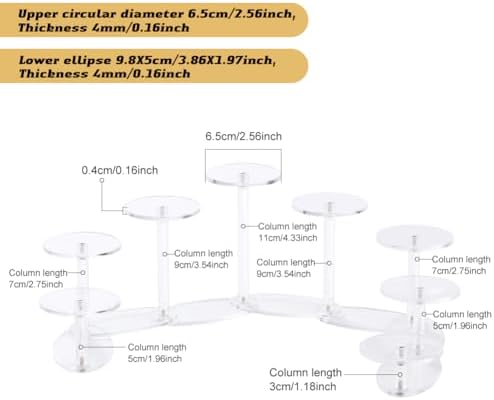 Acrylic Display Riser Stands 8-Tier Adjustable