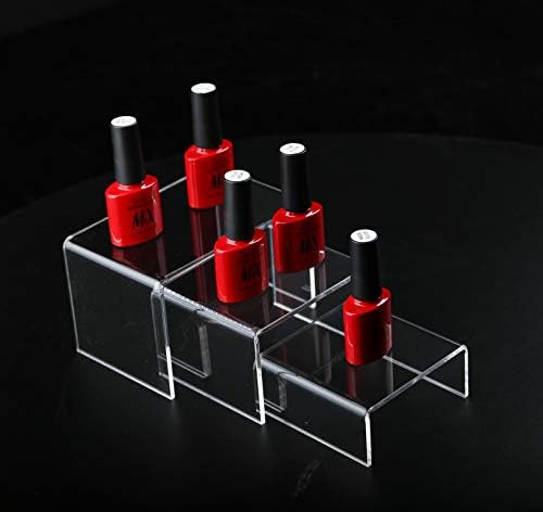 Jusalpha 6-Piece Clear Acrylic Riser Set for Display