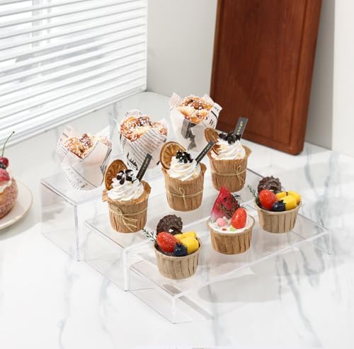 ANDGOO Clear Acrylic Display Risers 2 Sets