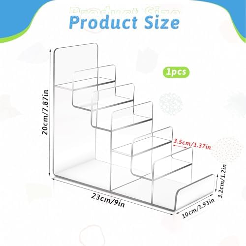 6 Tier Wallet Display Stand with Clear Acrylic Base