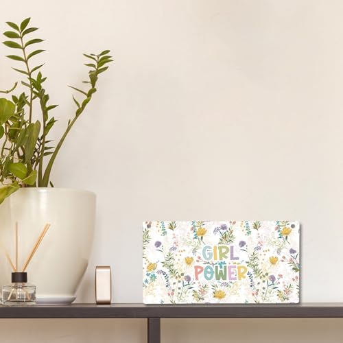 CGBHW Floral Wooden Sign for Girls Room