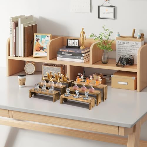 Yikaroeli 6 Piece 3 Tier Wooden Display Riser Stand