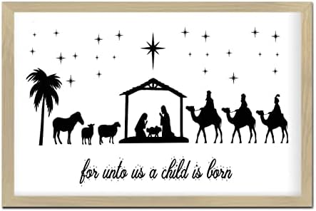Modern Nursery Wall Decor Sign with Frame