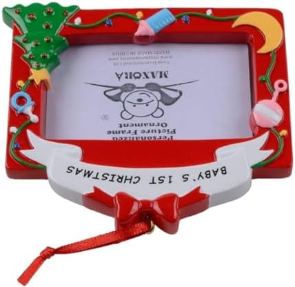 Babys First Christmas Personalized Photo Ornament Frame